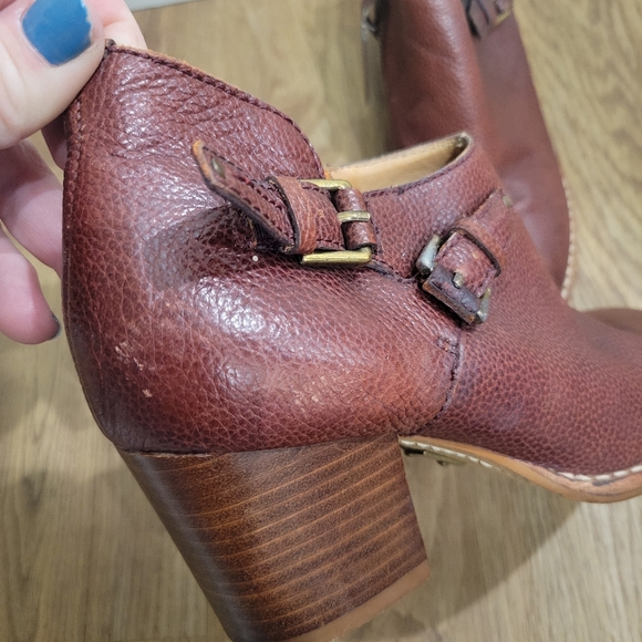 Anthropologie Schuler & Sons Philadelphia Leather ankle zip boots size 6 - Picture 7 of 9